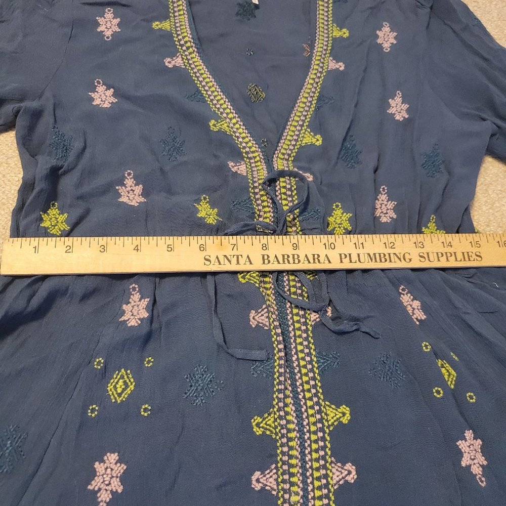 Free People Navy Floral Mini Dress - Picture 7 of 12
